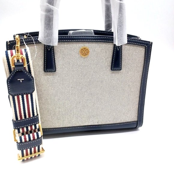 TORY BURCH Small Walker Canvas Satchel Bag - Picture 2 of 8